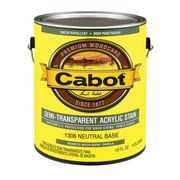 1200799 STAIN ST DS NEUT BS GL Cabot Semi-Transparent Tintable Neutral Base Water-Based Penetrating Waterborne Siding Stain 1 gal (Pack of 4)