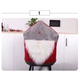 thumbnail image 4 of facefd Xmas Chair Back Cover Arrangement Protective Sleeve Lovely Santa Claus Printing Protector Restaurant Kitchen Hotel Party Red, 4 of 8