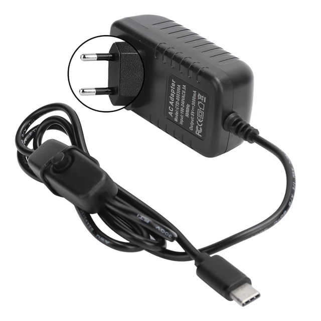 FUENTE DE ALIMENTACIÓN PARA 4B, Estructura ESTABLE TUPO-C Adaptador de Potencia 5V 3A Eficiencia de Trabajo Alta para El Adaptador de Potencia Del CARGADOR