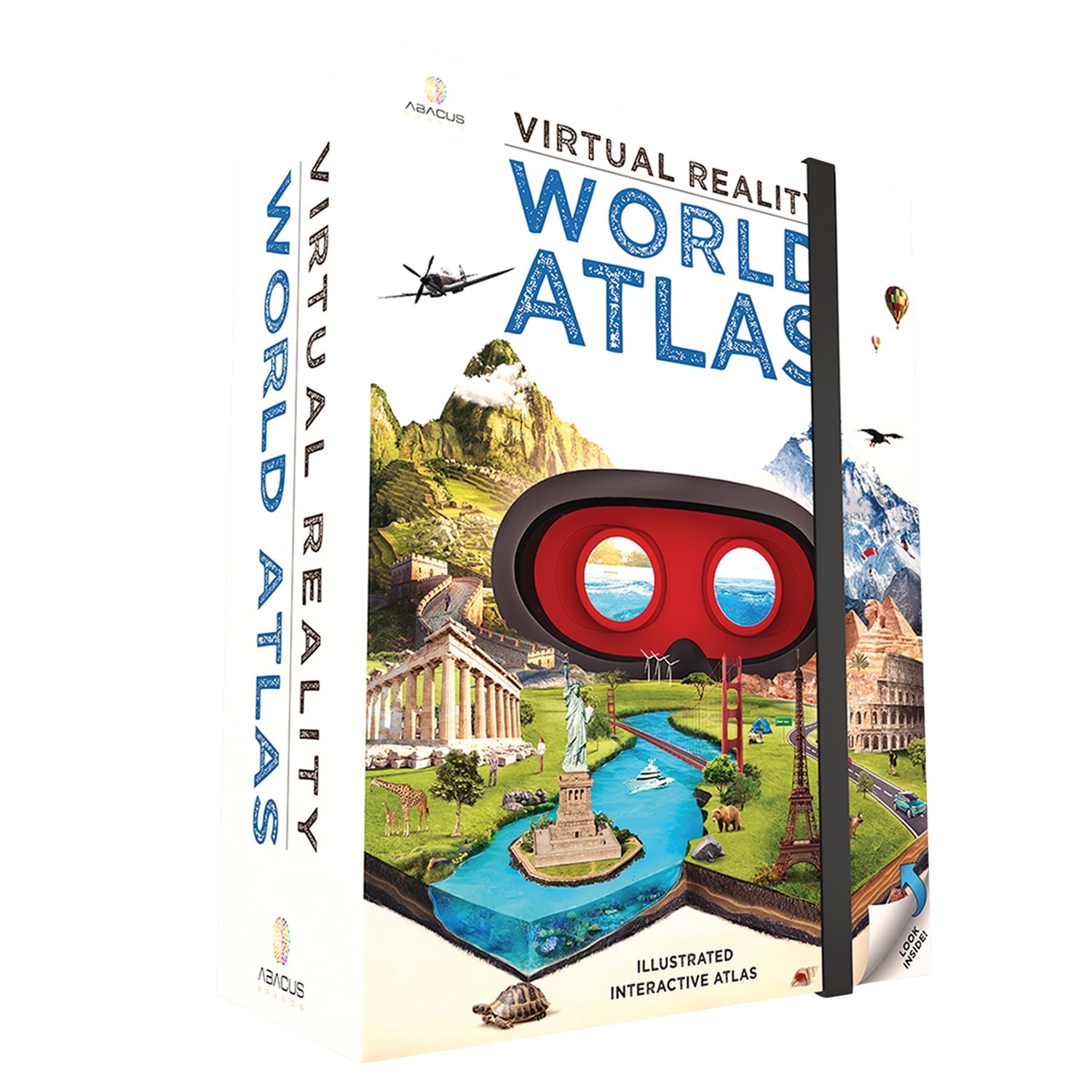 Abacus Brands World Atlas!, Immersive Interactive Atlas for Kids Ages 8 to 12, VR Goggles Included