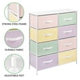 thumbnail image 5 of mDesign Large Storage Dresser Furniture with 8 Fabric Drawers, Bright/Multi, 5 of 8