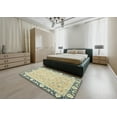 thumbnail image 4 of Ahgly Company Indoor Round Abstract Brown Gold Oriental Area Rugs, 4' Round, 4 of 6