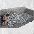 thumbnail image 6 of Star Soft Flannel Fleece Throw Blanket, Vertical Stripes with Doodle Stars Hearts Dots and Funny Ponies Nursery Theme, Cozy Plush for Indoor and Outdoor Use, 50" x 70", White Black Grey, by Ambesonne, 6 of 6