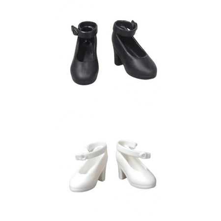 

2Pairs Handmade 1/6 Princess Dolls High Shoes for BB Ball Joint Dolls Dress Up Accs
