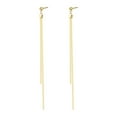 thumbnail image 5 of SmartBy 1 Pair Women Hanging Earrings Long Linear Tassel Alloy Electroplated Ear Jewelry Lady Prom Cocktail Party Dangle Earrings, 5 of 7