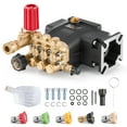 thumbnail image 1 of VEVOR Pressure Washer Pump 3/4" Shaft Horizontal Triplex Plunger 3300 PSI 2.5GPM, 1 of 9