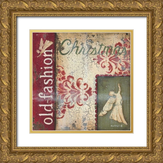Lewis, Kim 26x26 Gold Ornate Wood Framed with Double Matting Museum Art Print Titled - Old Fashioned Christmas