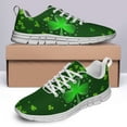 thumbnail image 4 of St Patricks Day Shoes for Women Breathable Running Sneakers Men Green Four Leaf Clover Shoes for Irish Festival Gift White Size 8.5, 4 of 5