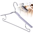 thumbnail image 2 of HCTSHG Heavy Duty Metal Hangers with Unique Hook Design Durable & Sturdy Coat Hangers Thick Withstands 25lbs Weight Smooth Powder Coated Finish Compact Shirt Hangers with Round Notches for Dress, 2 of 9