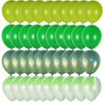 thumbnail image 1 of Juego de 40 Uds. De globos verdes, globo de confeti metálico cromado, decoración de fiesta de cumpleaños de animales de Safari en la jungla, guirnalda de globos de boda Tan Jianjun unisex, 1 of 2