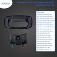 thumbnail image 3 of Premium Tailgate Handle Latch and Bezel Trim with Rod Clips, Fits for 1999-2007 Chevy Silverado GMC Sierra 1500 2500 3500, Replaces# 15997911, 15228539, 15228540, 15228541, 3 of 6