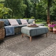 thumbnail image 3 of SAFAVIEH Courtyard Jolyon Bordered Indoor/Outdoor Area Rug, Black/Beige, 6'7" x 6'7" Square, 3 of 7