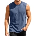 thumbnail image 2 of Mens Tank Top Summer Casual Loose Crewneck Vintage Wash Sleeveless Tee Shirt Lightweight Muscle Shirts, 2 of 5