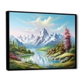 thumbnail image 2 of Designart "Dreamy Mountain Lake View" Landscape Mountains Floater Framed Canvas Prints, 2 of 5