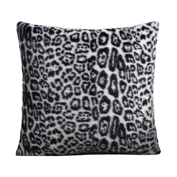 Plush Leopard Print Decorative Pillowcase,Soft Skin-Friendly Cushion Cover,Removable Washable Design,Light Luxury Home Decor for Sofa Bedroom Bay Window