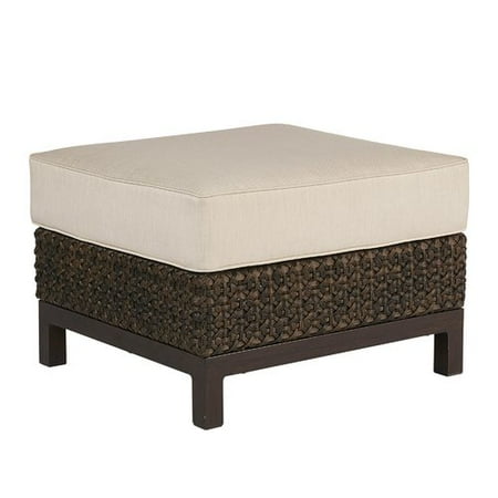 Gracie Oaks Asphod le Outdoor Wicker Standard Ottoman