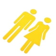 thumbnail image 4 of Minkissy 2pcs Decorative Toilet Sign Acrylic Golden Identification Directional Signage for Parking Lot, 4 of 8