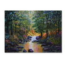 Trademark Fine Art 'Wooded Stream' Canvas Art by Paul Walsh