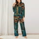 thumbnail image 2 of Fotbe Owl In Blue Conjunto de Pijama de Manga Larga para Mujer con Estampado, Ropa de Dormir de 2 Piezas, Conjunto de Casa Suave y Cómodo con Bolsillos-Large, 2 of 7