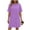 Purple-02, variant on Perfectbot Women's Polka Dots T-Shirt Dress, Short Sleeve Crew Neck with Pockets, Loose Fit Casual Wear
