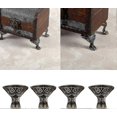 thumbnail image 5 of 4pcs Antique Brass Jewelry Box Jewelry Box Case Wooden Decorative Feet Feet Chest Corner Protector, 5 of 5