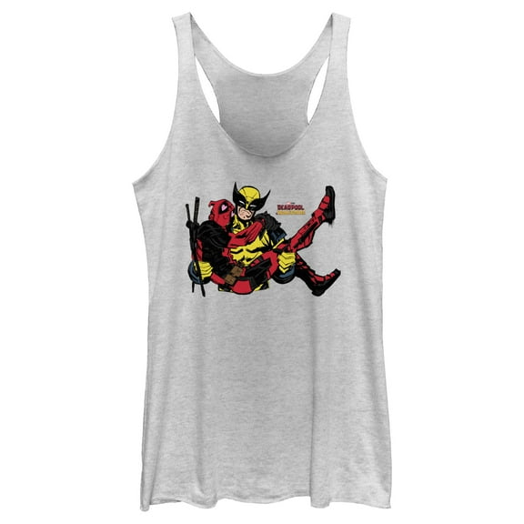 Women's Marvel: Deadpool & Wolverine Couple Pose  Racerback Tank Top