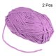 thumbnail image 3 of 2Madejas Chenilla Hilo Terciopelo Manta Hilo 2x100g/7.1oz 6 Súper Voluminoso Poliéster Suave Tejido para Ganchillo Tejedura Bolsos Bufanda Sombrero, Morado, 3 of 7