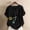 Black summer plus size t-shirt a1, variant on MORESEC Summer Women's Plus Size T-Shirt Round Neck Short Sleeve Casual Button Down Top Vacation Graphic Tee Basic Fashion Clothes, White 2XL