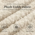 thumbnail image 3 of COOLHUT 65" 3 Seater Sofa Couch, Plush Floor Sofa Couch with Cozy Cushions & 3 Pillows, Curved Back Teddy Fabric Sofa for Living Room, Small Space, Beige (Sofa-in-a-Box), 3 of 10