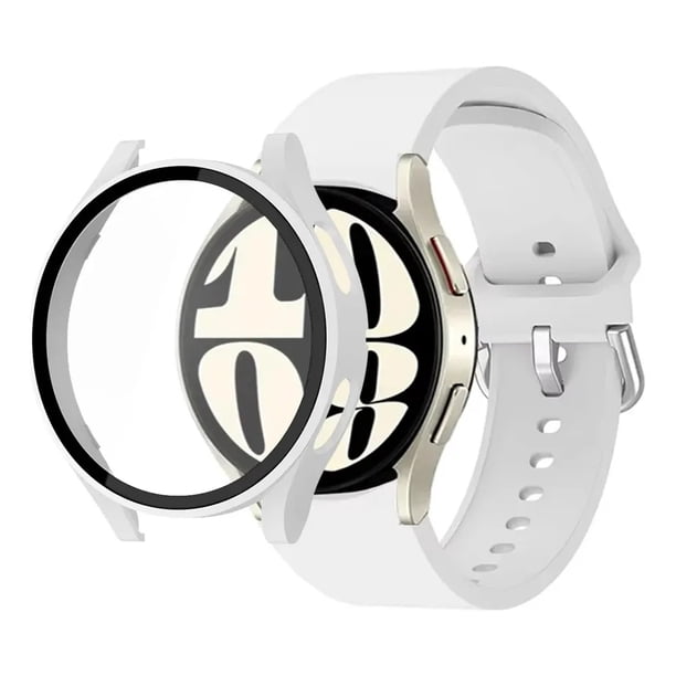 Correa Deportiva para Galaxy Watch 7 6 5, Silicona, con Protector y Vidrio, 40/44mm