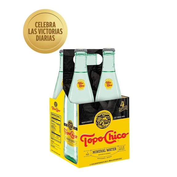 Agua mineral Topo Chico 4 botellas con 355 ml c/u