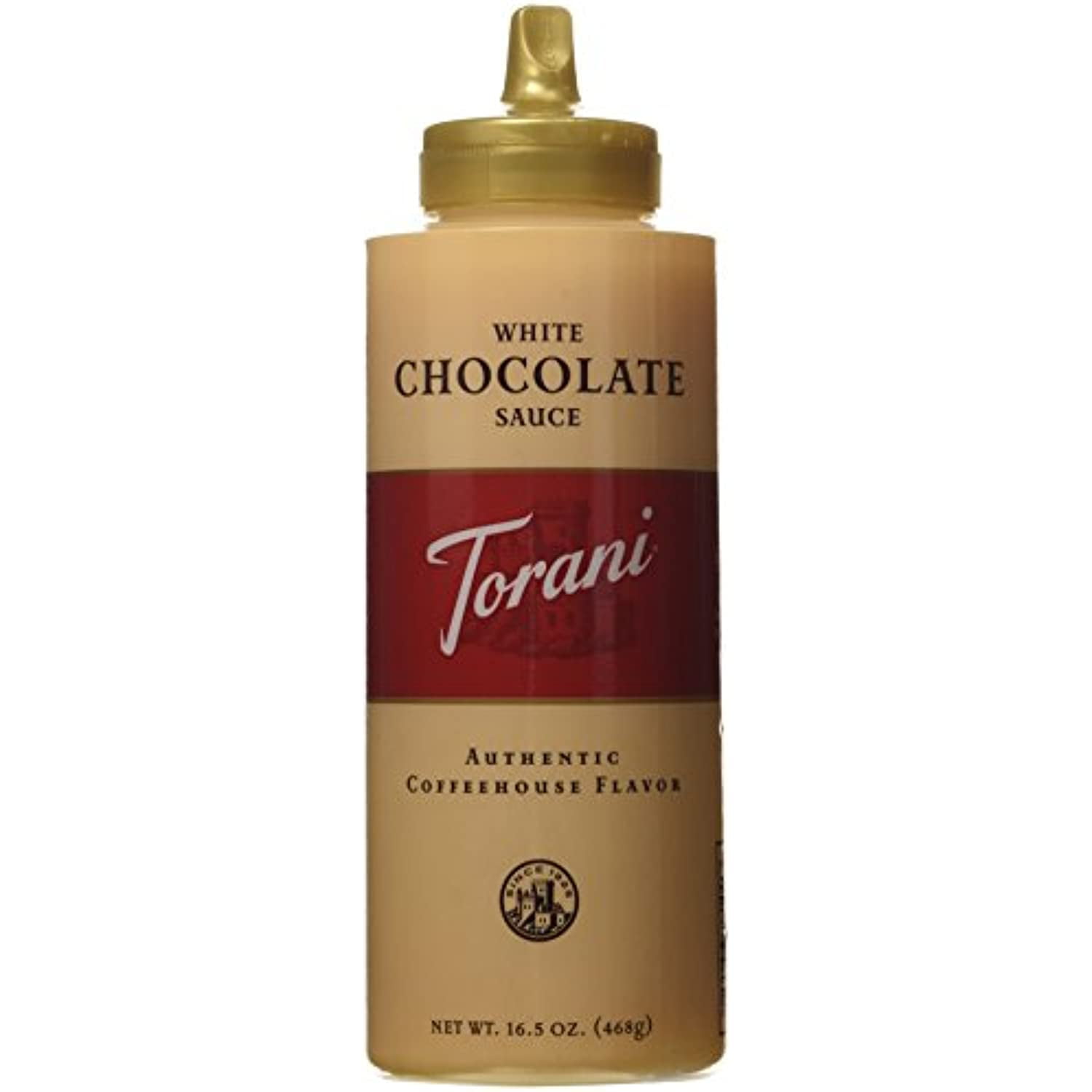 Torani White Chocolate Sauce,16.5 Oz Squeeze Bottle (New Packaging)