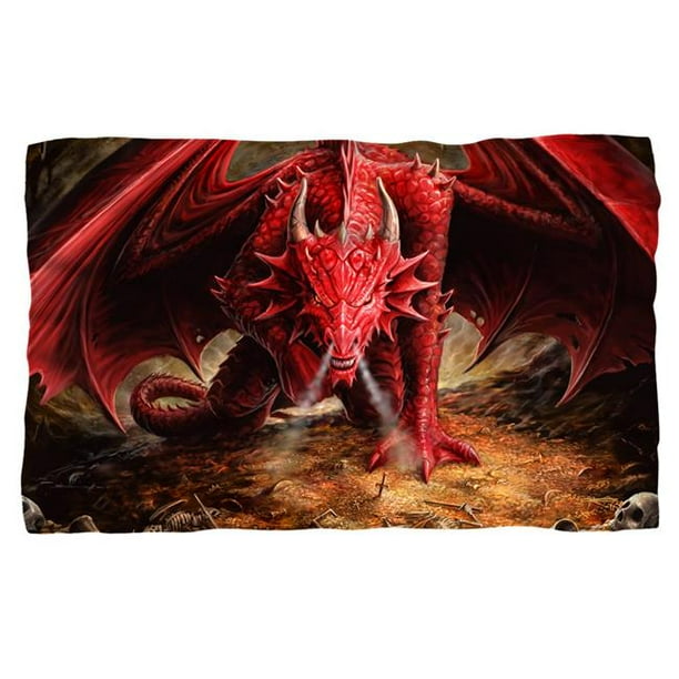 Anne Stokes & Dragons LairFleece Blanket, White 36 x 58 in