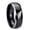 Black 2 Tone Polish Edge, variant on Crow Concave Black Tungsten Men Ring 10MM