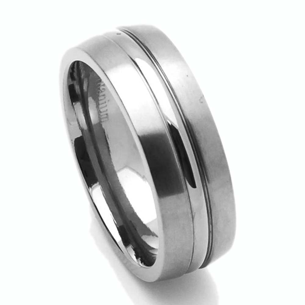 Titanium Wedding Band For Men & Women – 7mm Brushed Finish, Comfort Fit, Size 11 - View #6