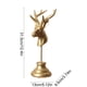 thumbnail image 3 of Adorno de Navidad con alce – Figurita de resina blanco dorado negro con pañuelo rojo rosa, acabado mate elegante, decoración para la mesa de fiesta en casa de 12,4", centro de mesa festivo, regalo, 3 of 6