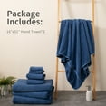 thumbnail image 4 of Jessy Home 2 Pack Navy Blue Stripe Hand Towels Set, 4 of 8
