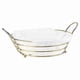 thumbnail image 1 of Vintage Metal Bread Basket with Liner for Serving and Storage, 1 of 5