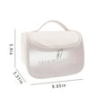 thumbnail image 3 of SPOORYOO Translucent Cosmetic Bag,Cosmetic Bag Set Frosted Translucent PVC With Zipper Handle Portable Travel Bag,Hangable And Handy Cosmetic Bag, 3 of 7