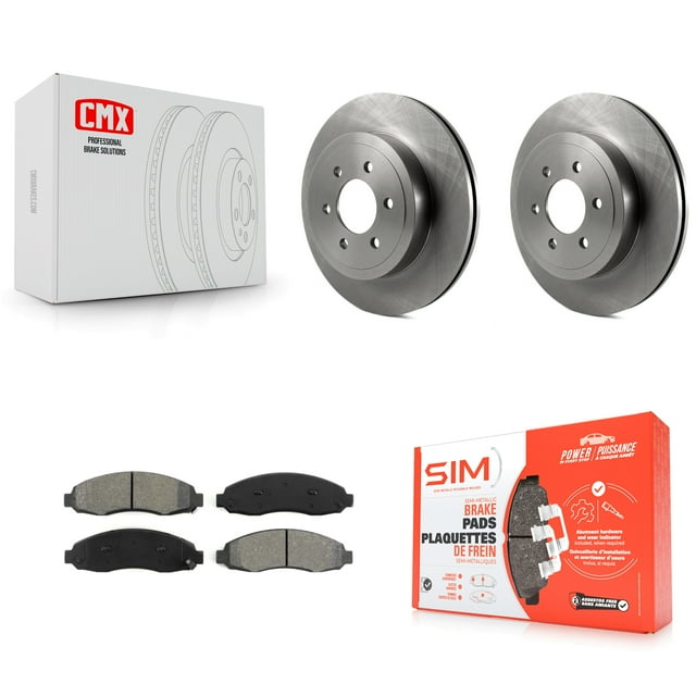 Transit Auto Front Disc Brake Rotors and Semi-Metallic Pads Kit for Car 2003-2004 Dodge Dakota K8S-100219