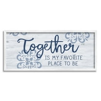 Stupell Industries Together Favorite Place Abstract Floral Petal Pattern Graphic Art White Framed Art Print Wall Art, Design by Nina Seven