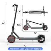 350W Motor Electric Scooter,19 MPH Top Speed, 21-Mile Range, 8.5”Wear-resistant Solid Tires, Foldable & Lightweight for Commuting