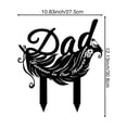 thumbnail image 2 of Outdoor Yard Decorations Metal Garden Decor Dad Memorial Grave Marker, Cemetery Flowers for Grave, 2 of 7