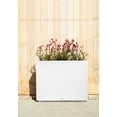 thumbnail image 5 of Veradek Block Series Span Medium 30" Plastic Planter - White, 5 of 12