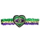 thumbnail image 1 of Diadema/pañuelo de fiesta de carnaval para mujer, tricolor, morado, verde brillante, con apertura y accesorios, de poliéster, 1 of 2