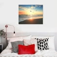 thumbnail image 3 of Shiartex Blue Sky and Coastal Scenery Seascape Art Modern Canvas Wall Art Picture 20x16in, 3 of 3