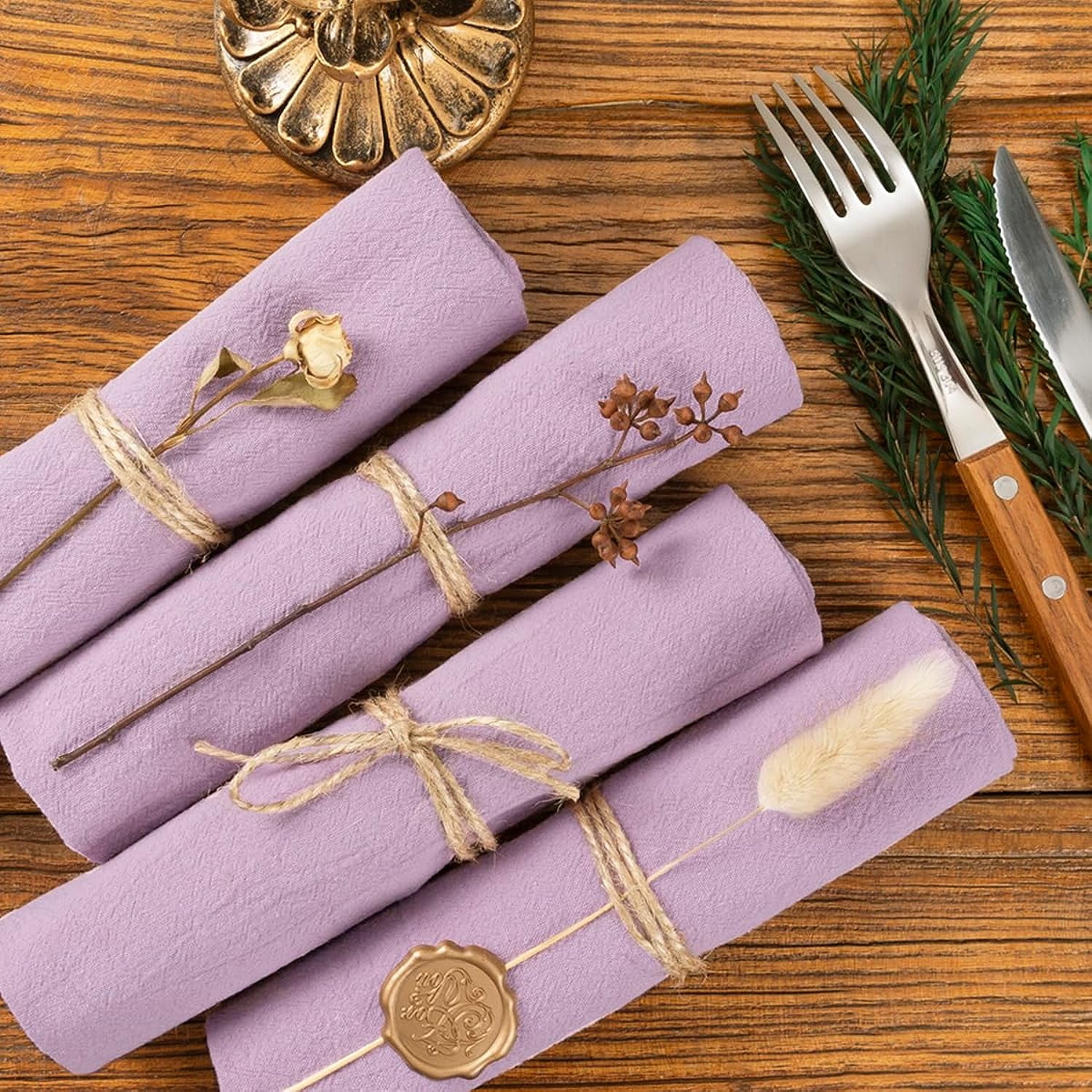 Stone Washed Linen Hemmed Dinner Napkins  Wholesale Table Linens –  Creative Women
