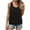 Black, variant on Simua Womens Summer Tank Tops Loose Fit Pleated Scoop Neck Shirts Casual Sleeveless Banded Bottom Tops