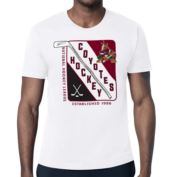 Men's Starter White Arizona Coyotes Shield Graphic T-Shirt