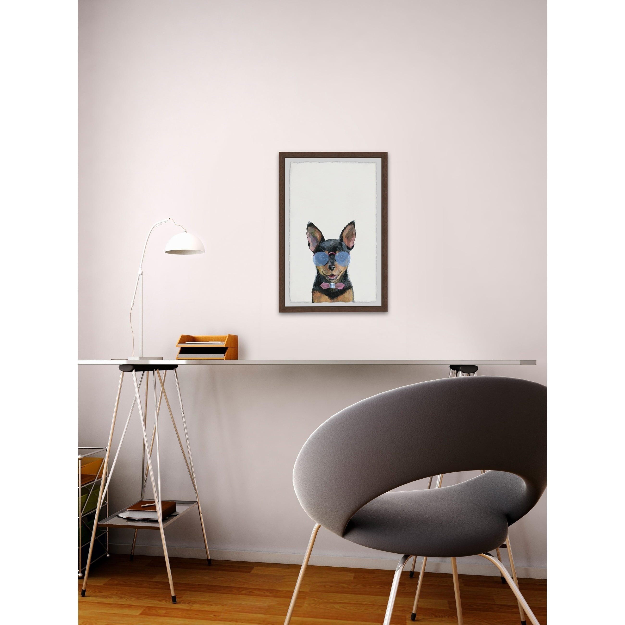 Marmont Hill "Loveable Puppy" Framed Painting Art Print, 12.00" x 1.50"